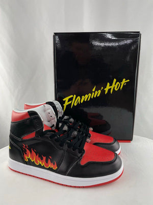 Flamin Hot Hi Top Black Red Men's Fashion Sneakers Size 10 NIB