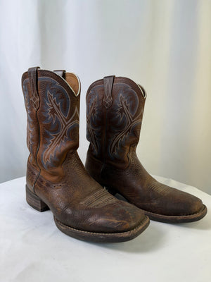 Ariat Quickdraw Brown Square Toe Western Boot Men's 10