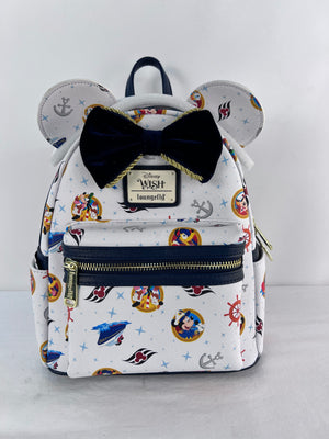 Loungefly Disney Wish Cruise Line Mickey Mouse Mini Backpack NWT