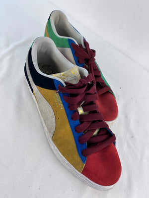 PUMA Suede Classix White Multi-Color Men's Size 14 Sneakers Shoes 381773-02