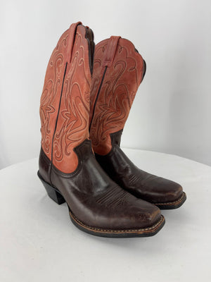 Ariat Snip Toe Pink Solid Cowgirl Boots Boot Women's 6 15821 Leather