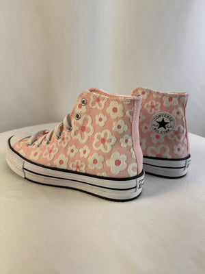 Converse Chuck Taylor All Star Lift High Top Pink Floral Sneaker Youth 5.5