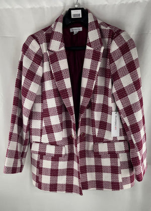 Liz Claiborne Women's Rose Check Single Breasted Jacket Size 18 NWT MSRP $99