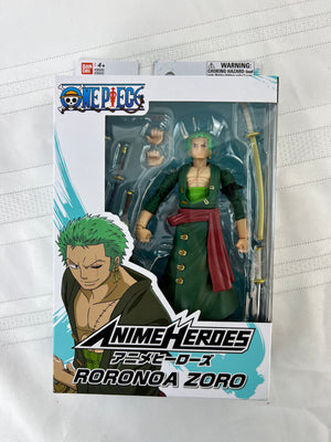 Bandai Anime Heroes One Piece Roronoa Zoro Action Figure 6” 2023 NEW