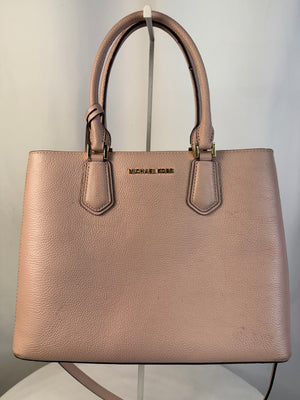 Michael Kors Pink Pebbled Leather Satchel Tote