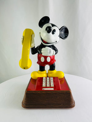 Vintage 1976 Disney Mickey Mouse Push Button Phone Western Electric Not Tested