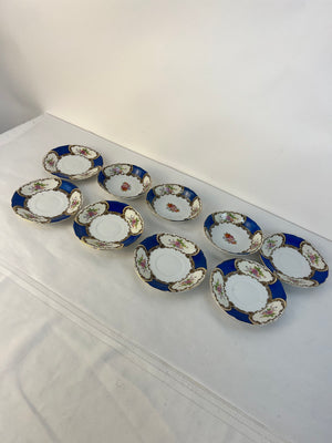 Gold Castle 1940s GCA2 Dinnerware Set: 6x Saucers + 3x Fruit Desert Sauce Bowls