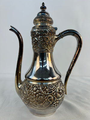 Vintage Middleton Plate Quadruple Silver Plated Coffee Pot Repousse Floral