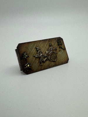925 Sterling Silver Brooch 21.2g Money Clip Rickshaw