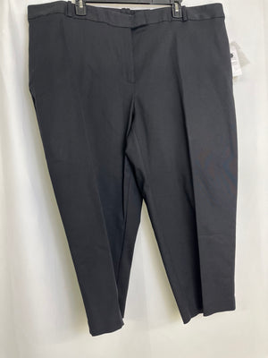 Liz Claiborne Emma Black Slim Straight Ankle Pants Women 20W NWT