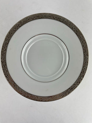 Nikko Platinum Filigree Patra Fine China Saucers Set of 15 Thailand Elegant