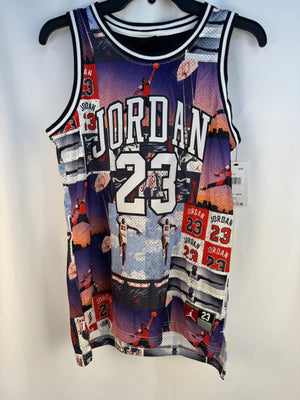 Jordan Big Kids Printed 23 Basketball Jersey Off Noir L 12-13 YRS NWT Unisex