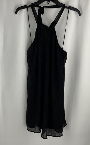 Express Womens Black Pleated Sleeveless Backless Halter Top Size SP NWT MSRP $80