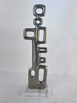 Vical Hubble Sargon Mars Decorative Figure Aluminum Statue Sculpture Marble Base
