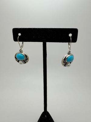 CCO 925 Sterling Silver Earrings Dangle 34mm