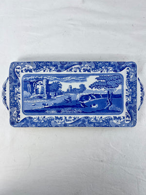 Spode Blue Italian Rectangular Sandwich Tray 13" Made in England